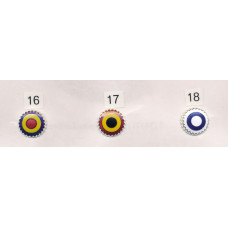 Suojeluskuntapiirien 	upseerien kokardit 16-18